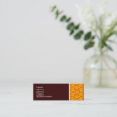 Textur Tone - Terrazzo Muster 05 - Dunkelbraun Mini Visitenkarte (Stehend Vorderseite)