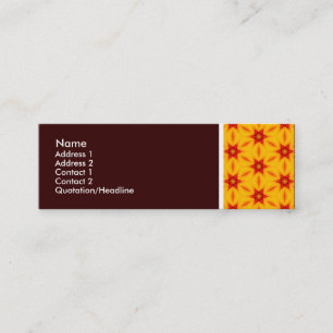 Textur Tone - Terrazzo Muster 09 - Dunkelbraun Mini Visitenkarte