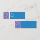Textur Tone - Terrazzo Muster - Blau Mini Visitenkarte (Vorne/Hinten)