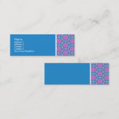 Textur Tone - Terrazzo Muster - Blau Mini Visitenkarte (Vorne/Hinten)
