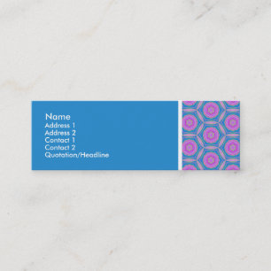 Textur Tone - Terrazzo Muster - Blau Mini Visitenkarte
