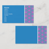 Textur Tone - Terrazzo Muster - Blau - umgekehrt Visitenkarte (Vorne/Hinten)