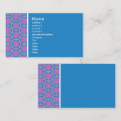 Textur Tone - Terrazzo Muster - Blau Visitenkarte (Vorne/Hinten)