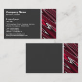 Textur Tone - Wavy Red Abstrakt Visitenkarte (Vorne/Hinten)