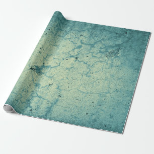 Textur Türkis Beige Vintage Grunge Decoupage Geschenkpapier