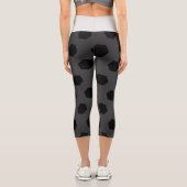 Textur und Weiß Capri Leggings (Rückseite)