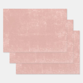 Textur Vintag Blush Pink Decoupage Muster Geschenkpapier Set
