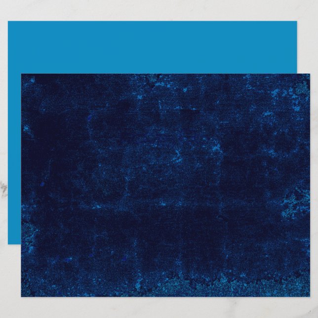 Textur Vintag dunkelblauer Grunge Decoupage (Vorne/Hinten)