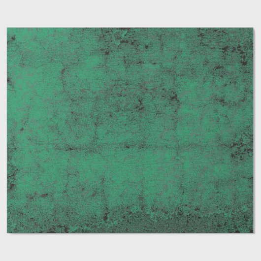 Textur Vintag-grüner Grunge Decoupage Geschenkpapier (Flach)