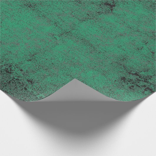 Textur Vintag-grüner Grunge Decoupage Geschenkpapier (Ecke)