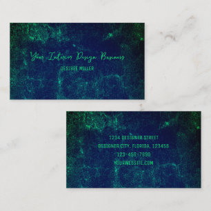 Textur Vintage Dunkelgrün Blau Grunge-Muster Visitenkarte