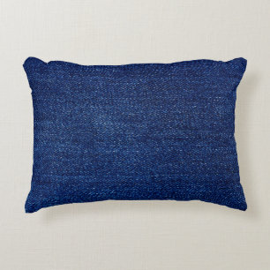 Textur von Denim Jeans Stoff Hintergrund Dekokissen