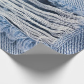 Textur von natürlichem Leinenstoff Geschenkpapier (Ecke)