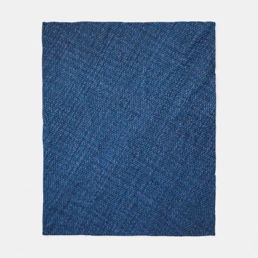 Textur von Navy-Denim-Jeans Fleecedecke (Vorderseite)
