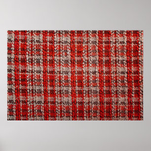 Textur von rotem Tartanstoff, nützlich als Hinterg Poster