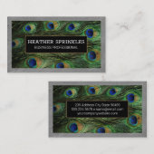 Textur-Wall-Grenze | Peacock Feathers Visitenkarte (Vorne/Hinten)