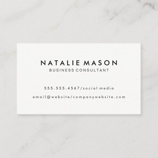 Textur Wasserfarbenmonogramm Visitenkarte (Rückseite)