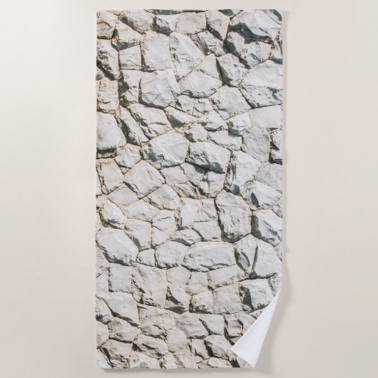 Textur weißer Steine Strandtuch (Vorderseite)