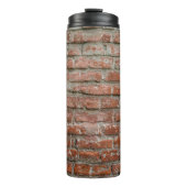 Textur. Ziegel. Wand. Ein Hintergrund mit Attribut Thermosbecher (Vorderseite)