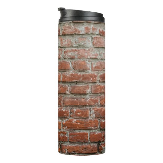 Textur. Ziegel. Wand. Ein Hintergrund mit Attribut Thermosbecher (Nach rechts gedreht)