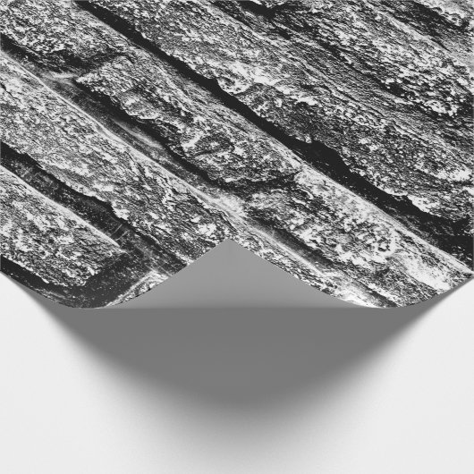 Textur, Ziegelstein, Hintergrund. Bricktextur mit Geschenkpapier (Ecke)