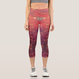 Textura #1 de la obra La puesta del sol Capri Leggings