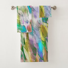 Textura colorida, briga entre fosco e acetinado badhandtuch set