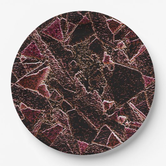 Textura estilo rocha marrom entalhada pappteller (Vorderseite)