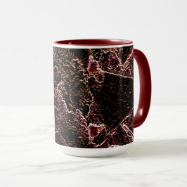 Textura estilo rocha marrom entalhada tasse