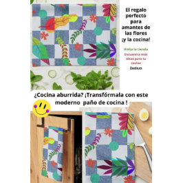 Textura floral geschirrtuch