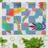 Textura floral geschirrtuch (Gefaltet)