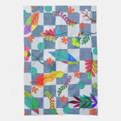 Textura floral geschirrtuch (Vertikal)