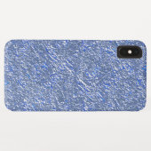 Textura rústica azul e efeito prateado Case-Mate iPhone hülle (Rückseite (Horizontal))