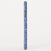 Textura rústica azul e efeito prateado Case-Mate iPhone hülle (Hinten/Rechts)