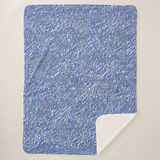 Textura rústica azul e efeito prateado sherpadecke (Vorderseite)