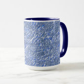 Textura rústica azul e efeito prateado tasse (VorderseiteRechts)