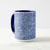 Textura rústica azul e efeito prateado tasse (Vorderseite Links)