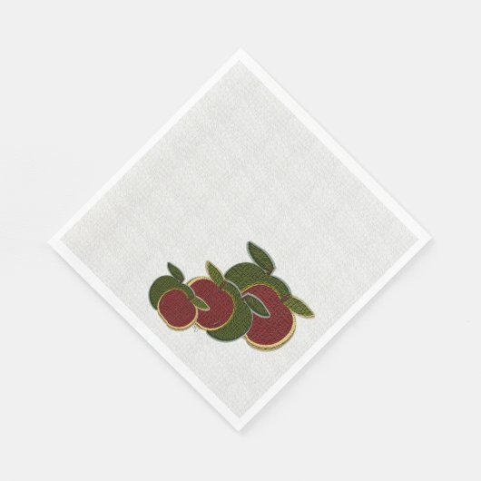 Texturäpfel Land Serviette (Ecke)