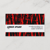 Texturband - Abstrakt in Rot und Schwarz Visitenkarte (Rückseite)