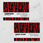 Texturband - Abstrakt in Rot und Schwarz Visitenkarte (Vorne/Hinten)