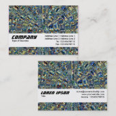 Texturband - Abstrakter Teich blau Visitenkarte (Vorne/Hinten)