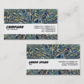 Texturband - Abstrakter Teich blau Visitenkarte (Vorne/Hinten)