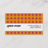 Texturband - Beängstigendes Orange Visitenkarte (Rückseite)