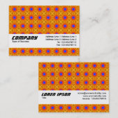 Texturband - Beängstigendes Orange Visitenkarte (Vorne/Hinten)