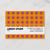 Texturband - Beängstigendes Orange Visitenkarte (Rückseite)