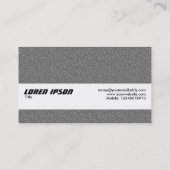 Texturband - Mid Gray Embossed Texture Visitenkarte (Rückseite)