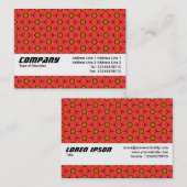 Texturband - Muster der roten Blume Visitenkarte (Vorne/Hinten)