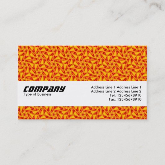 Texturband - Orange Terrazzo Muster 03 Visitenkarte (Vorderseite)