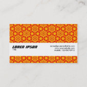 Texturband - Orange Terrazzo Muster 04 Visitenkarte (Rückseite)