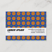 Texturband - Orangefarbene Blume Visitenkarte (Rückseite)